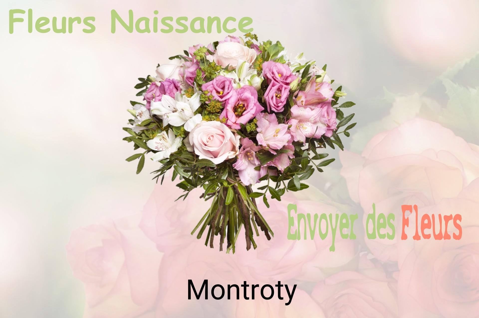 Bouquet de fleurs de naissance livré à Montroty